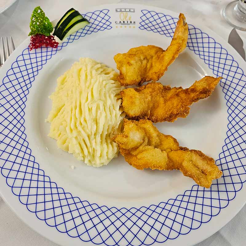 Langostinos en tempura